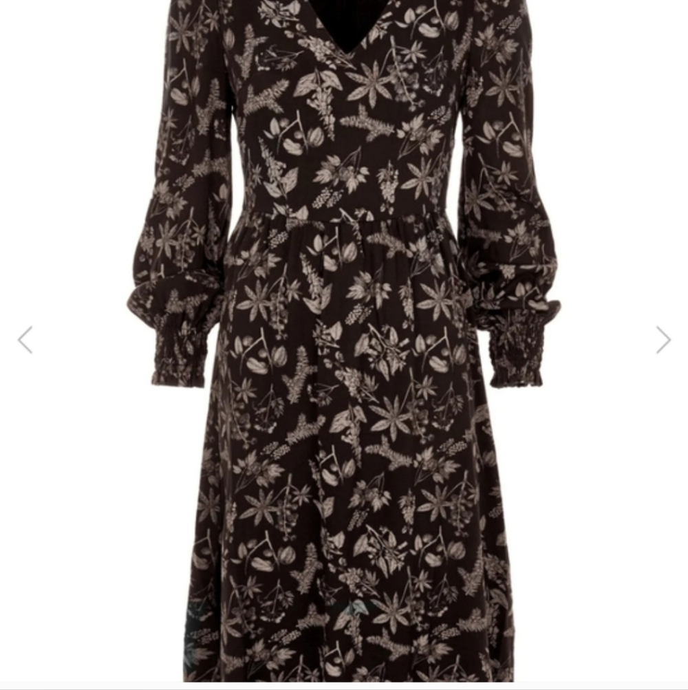 Disturbia Poisonous Plant Puff Sleeve Midi Dress - Picture 6 of 8